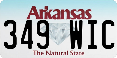 AR license plate 349WIC