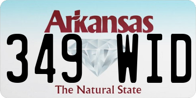 AR license plate 349WID
