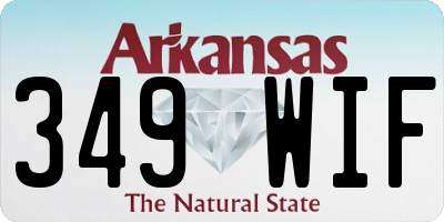 AR license plate 349WIF
