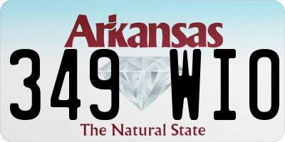 AR license plate 349WIO