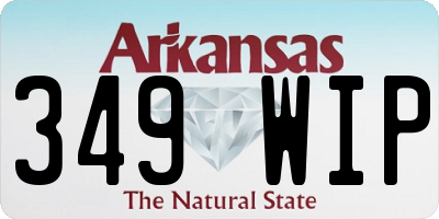 AR license plate 349WIP