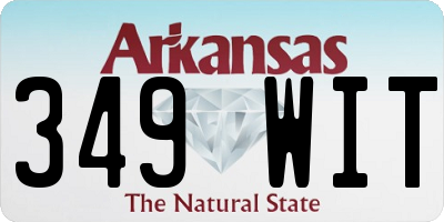 AR license plate 349WIT