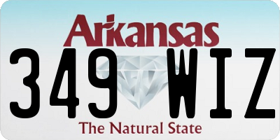 AR license plate 349WIZ