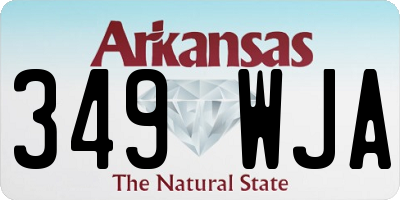 AR license plate 349WJA