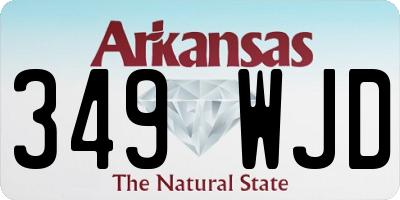 AR license plate 349WJD