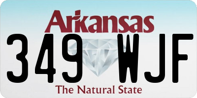 AR license plate 349WJF