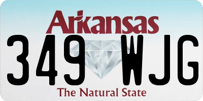 AR license plate 349WJG