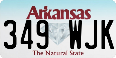 AR license plate 349WJK