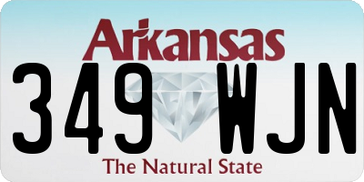 AR license plate 349WJN
