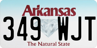 AR license plate 349WJT