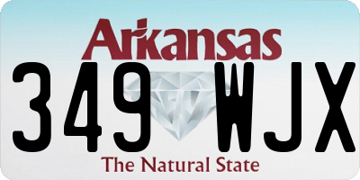 AR license plate 349WJX