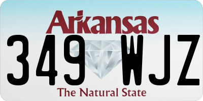AR license plate 349WJZ