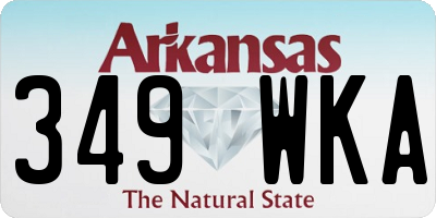 AR license plate 349WKA