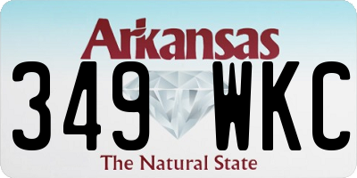 AR license plate 349WKC