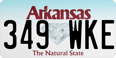 AR license plate 349WKE