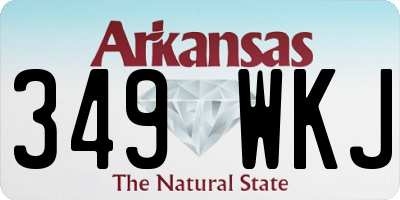 AR license plate 349WKJ