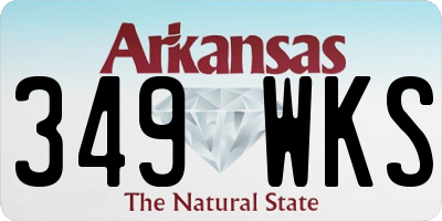 AR license plate 349WKS