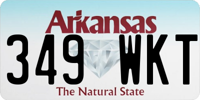 AR license plate 349WKT