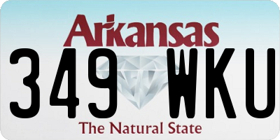AR license plate 349WKU