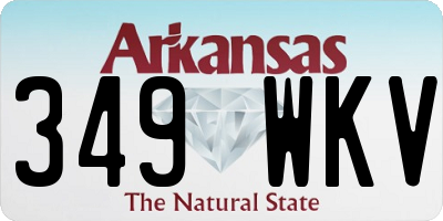 AR license plate 349WKV