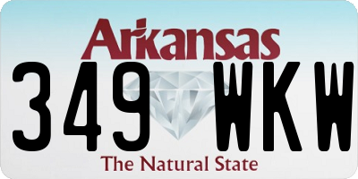AR license plate 349WKW