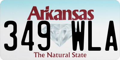 AR license plate 349WLA