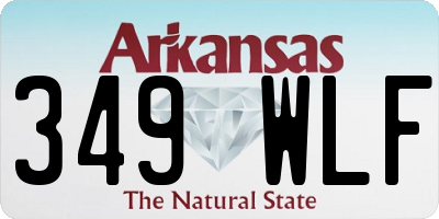 AR license plate 349WLF