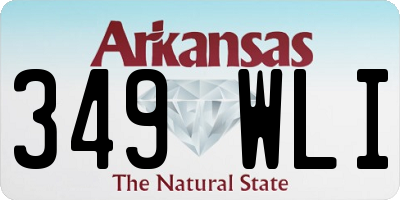 AR license plate 349WLI