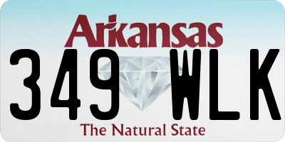 AR license plate 349WLK
