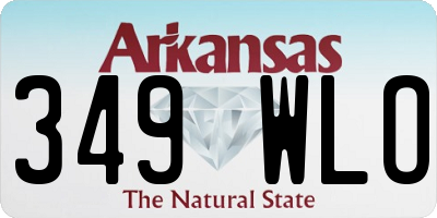 AR license plate 349WLO