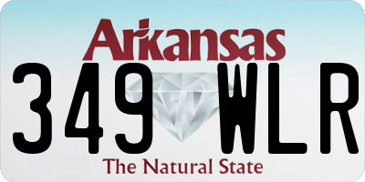AR license plate 349WLR