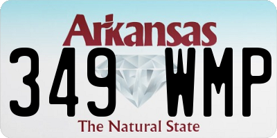 AR license plate 349WMP