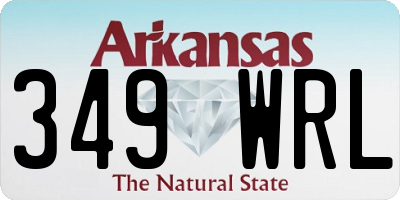AR license plate 349WRL