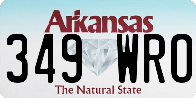 AR license plate 349WRO