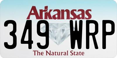 AR license plate 349WRP