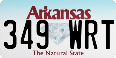 AR license plate 349WRT