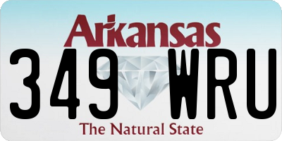 AR license plate 349WRU
