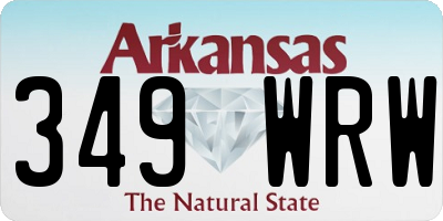 AR license plate 349WRW