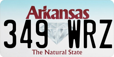 AR license plate 349WRZ