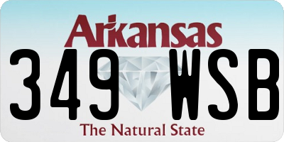 AR license plate 349WSB