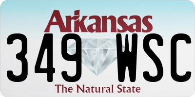 AR license plate 349WSC