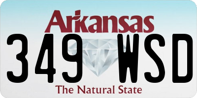 AR license plate 349WSD