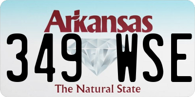 AR license plate 349WSE