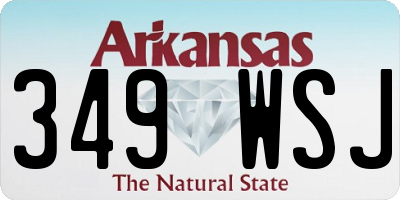 AR license plate 349WSJ