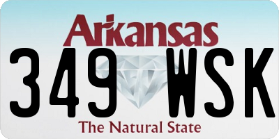 AR license plate 349WSK