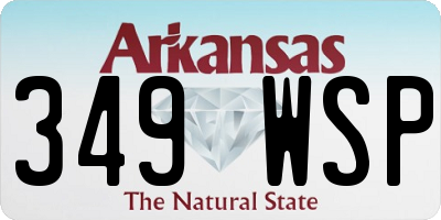 AR license plate 349WSP