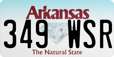 AR license plate 349WSR