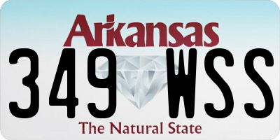 AR license plate 349WSS