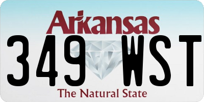AR license plate 349WST