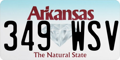 AR license plate 349WSV